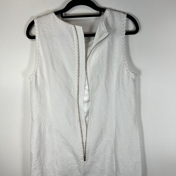 Lilly Pulitzer MILA STRETCH SHIFT DRESS White Turtle Pucker Jacquard Women’s 16 - Picture 12 of 12